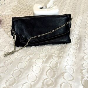 Marni Black Leather Clutch Sleek Minimalist Design